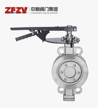 Triple eccentric butterfly valve, hard seal to clamp butterfly valve