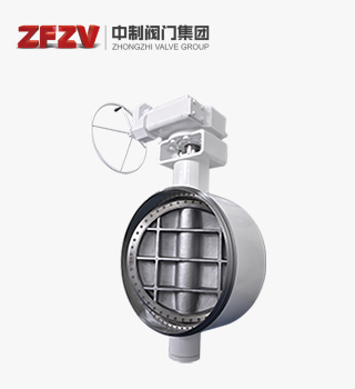 Manual worm gear triple eccentric butt welded butterfly valve
