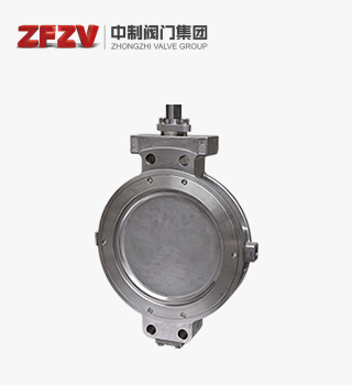 Double eccentric clamp-on butterfly valve